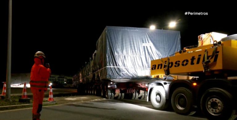 Αλεξανδρούπολη- Επιχείρηση μεταφοράς ογκωδών μηχανημάτων για την κατασκευή Μονάδας παραγωγής ηλεκτρικής ενέργειας