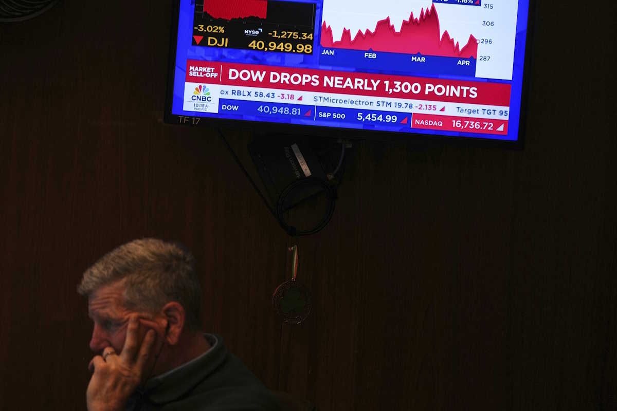 Απόγνωση στο χρηματιστήριο της Νέας Υόρκης την Πέμπτη 3 Απριλίου 2025