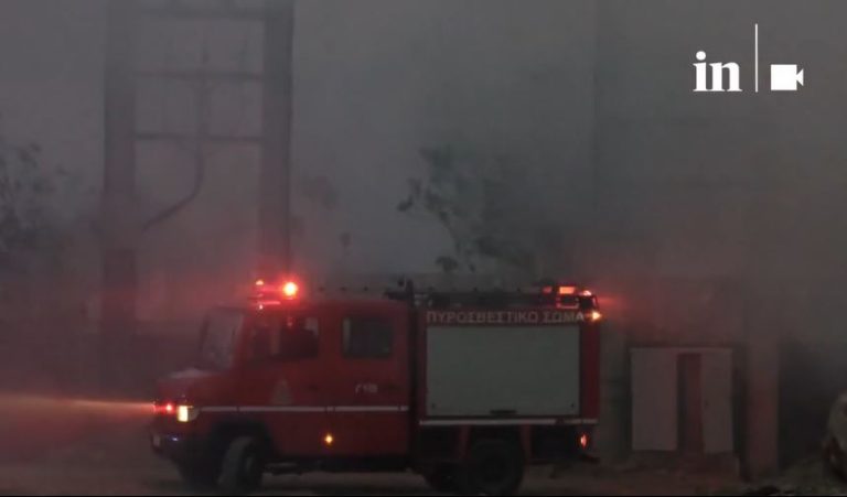 Υπό έλεγχο η φωτιά στον Βοτανικό – Αποπνικτική η ατμόσφαιρα από τους καπνούς