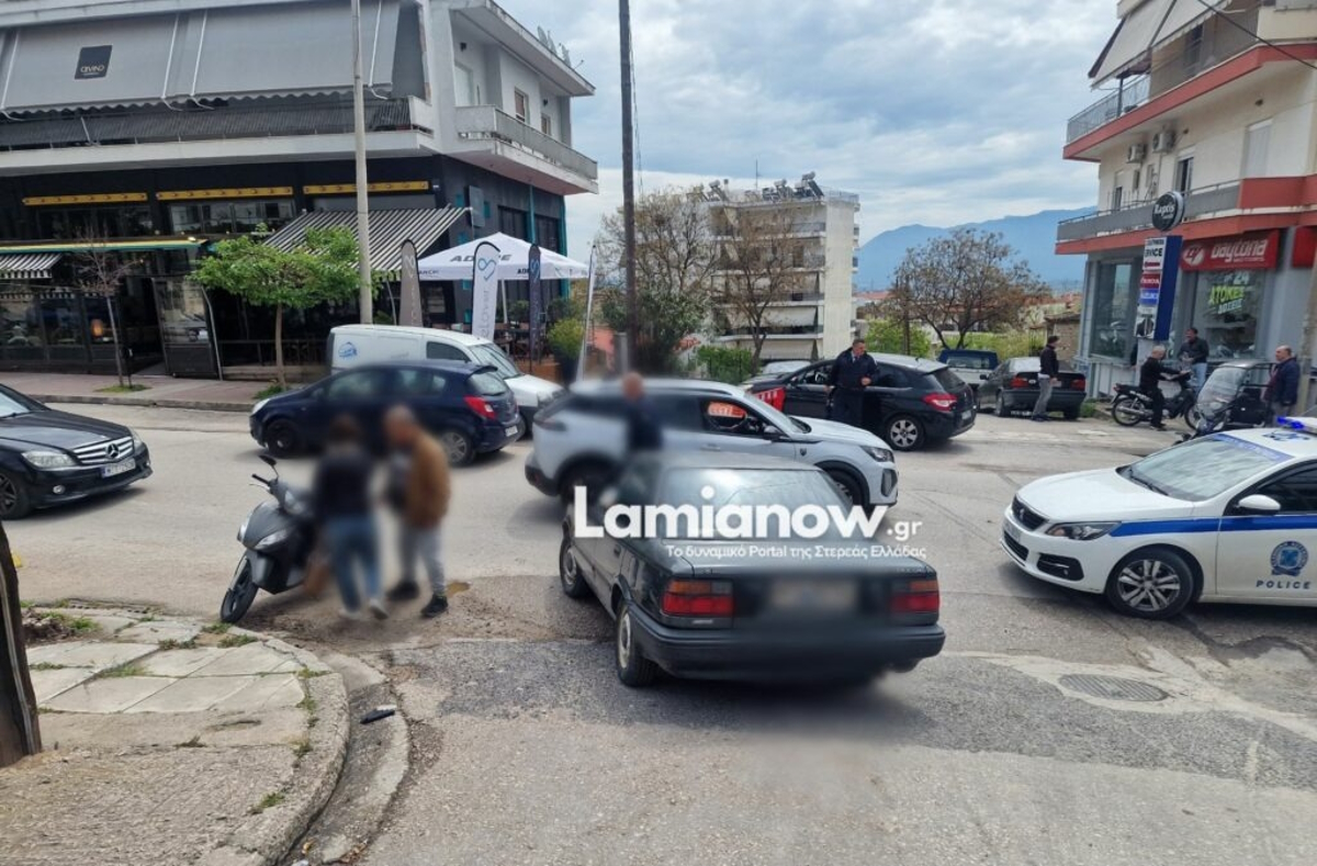 Το σημείο που έγινε το τροχαίο ατύχημα στη Λαμία