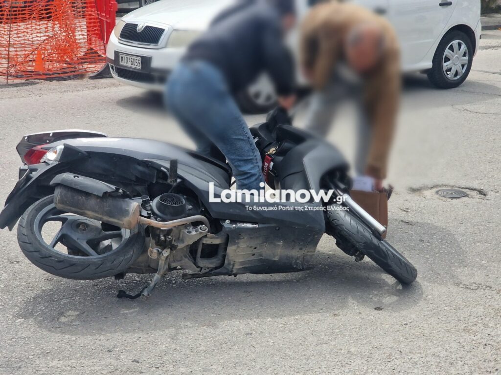 Το σημείο που έγινε το τροχαίο ατύχημα στη Λαμία