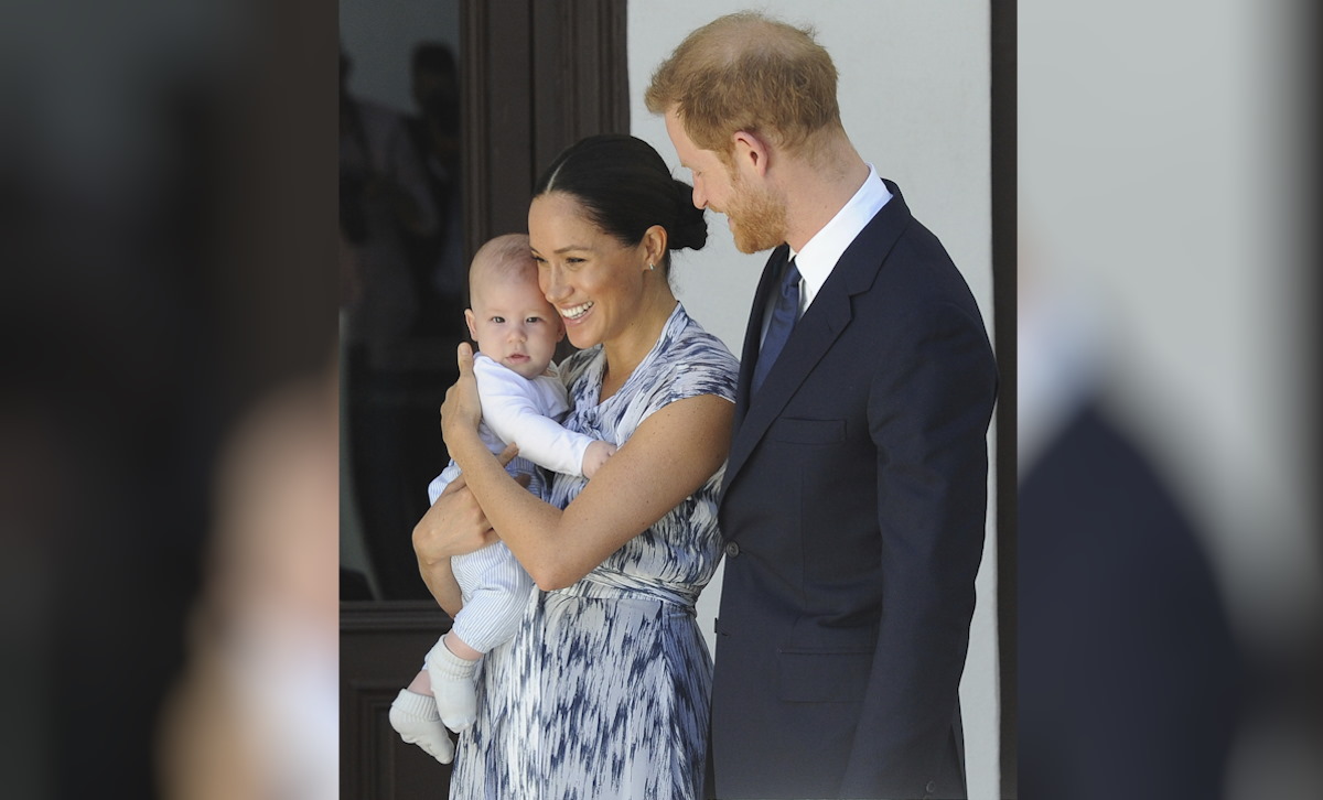 Britain Duchess of Sussex Η Μέγκαν Μαρκλ, ο πρίγκιπας Άρτσι και ο πρίγκιπας Χάρι